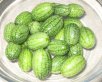 Collection of miniature green watermelon-like fruits